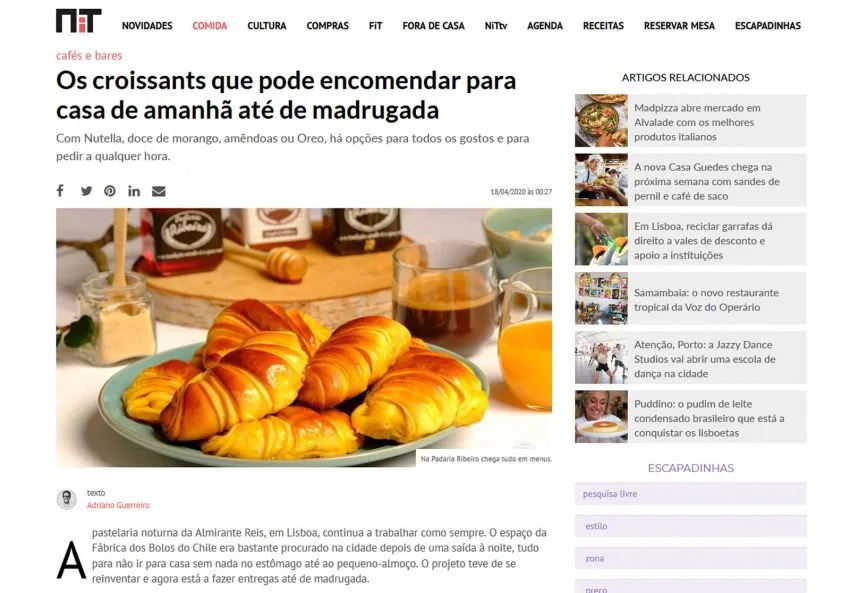 Les croissants à commander chez soi