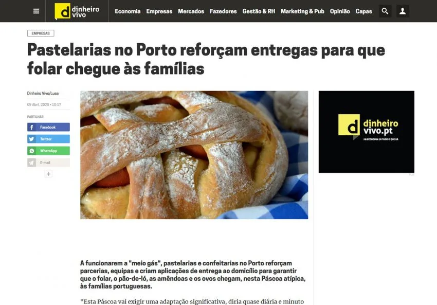 À Porto, les pâtisseries renforcent leurs livraisons pour que le folar arrive dans les familles